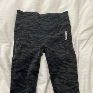 Black and Grey Zebra Gymshark Leggings